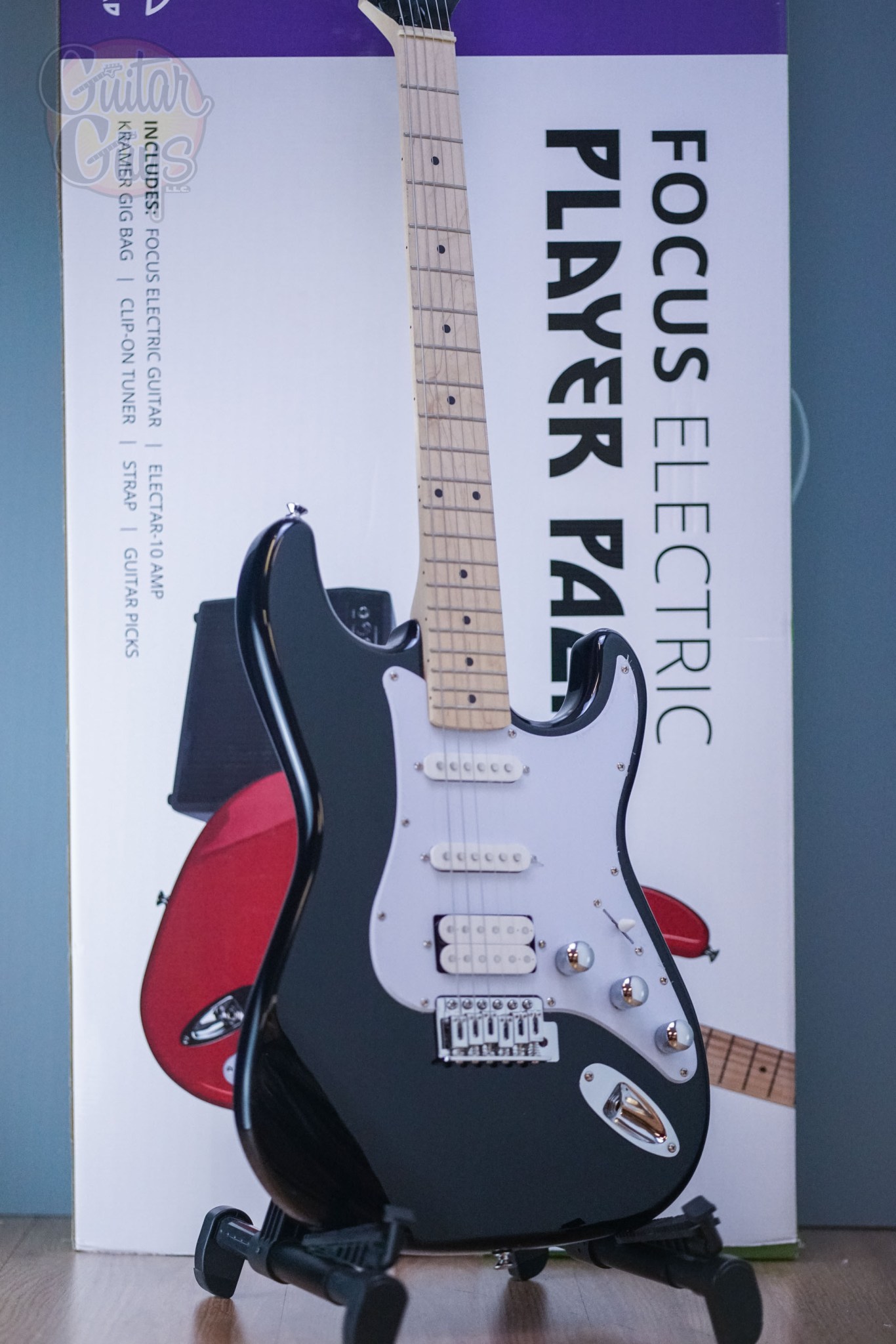 Kramer Focus Electric Guitar Player Pack Black Guitar Guys