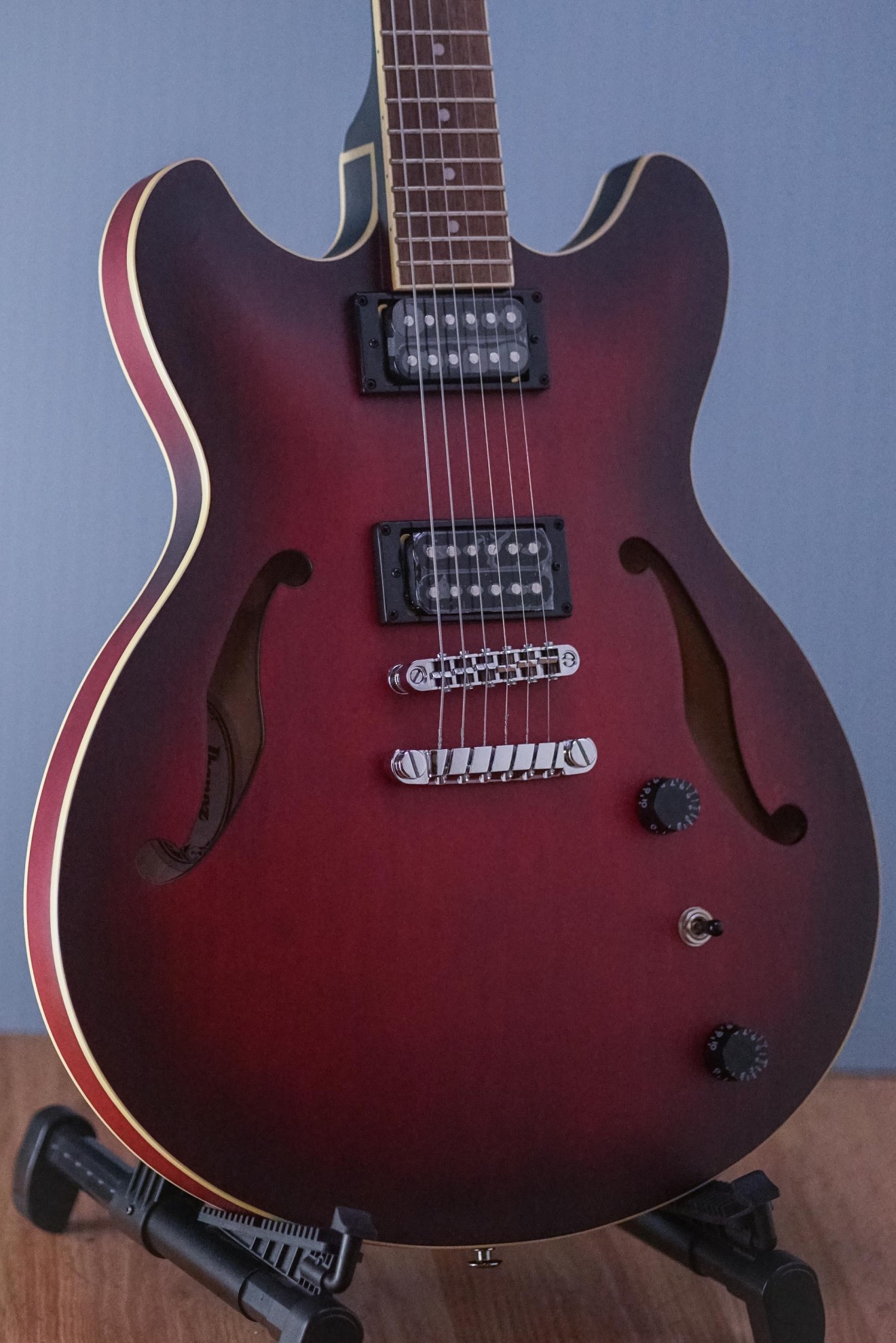 Ibanez AS53SRF Artcore SemiHollow Sunburst Red Flat DEMO Guitar Guys